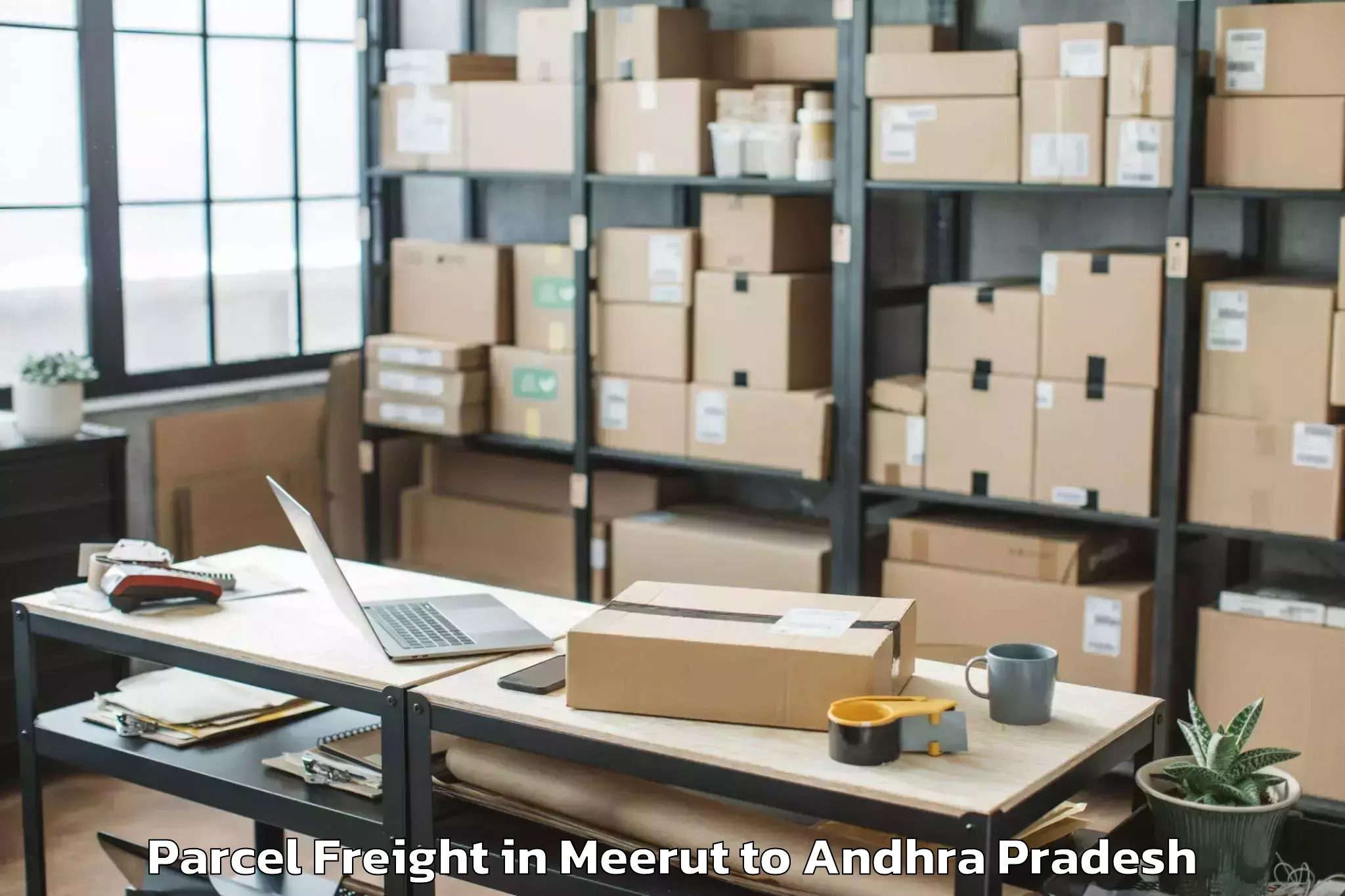 Easy Meerut to Parvathipuram Parcel Freight Booking